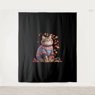 Tapete De Parede Cat Leaf Fall Olá Autumn Funny Cat Kitten Lover