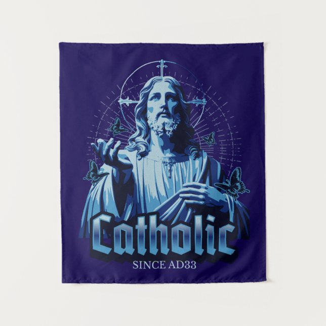 Tapete De Parede Católico Romano Desde 33 DC Jesus Cristo (Frente)