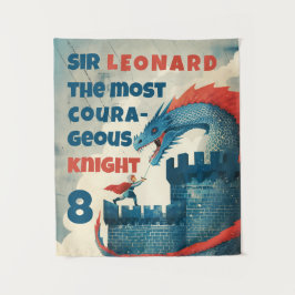 Tapete De Parede Cavaleiro Destemido e Dragão 