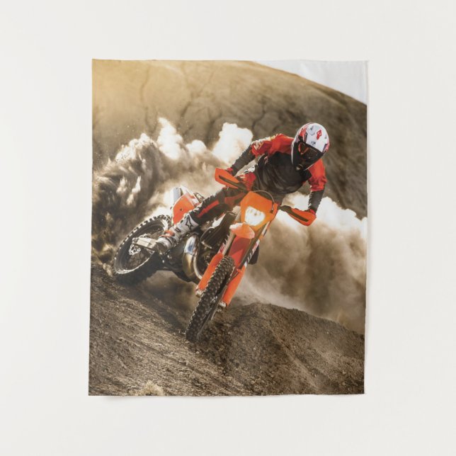 Tapete De Parede Cavaleiro Motocross (Frente)