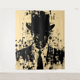 Tapete De Parede Cavalheiro sem rosto: Elegância Abstrato