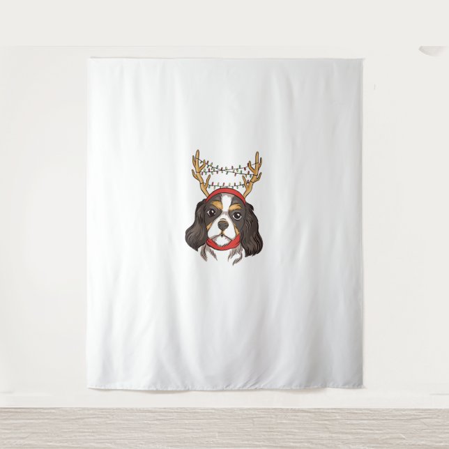 Tapete De Parede Cavalier King Charles Spaniel Dog Pet Christmas (Frente)