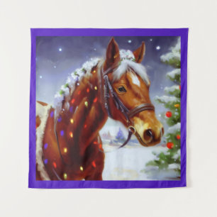 Tapete De Parede Cavalo de Natal 3