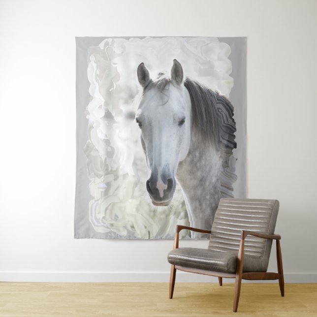 Tapete De Parede Cavalo de sonho branco (In Situ)