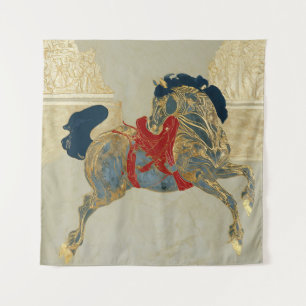 Tapete De Parede Cavalo Dourado Imperial