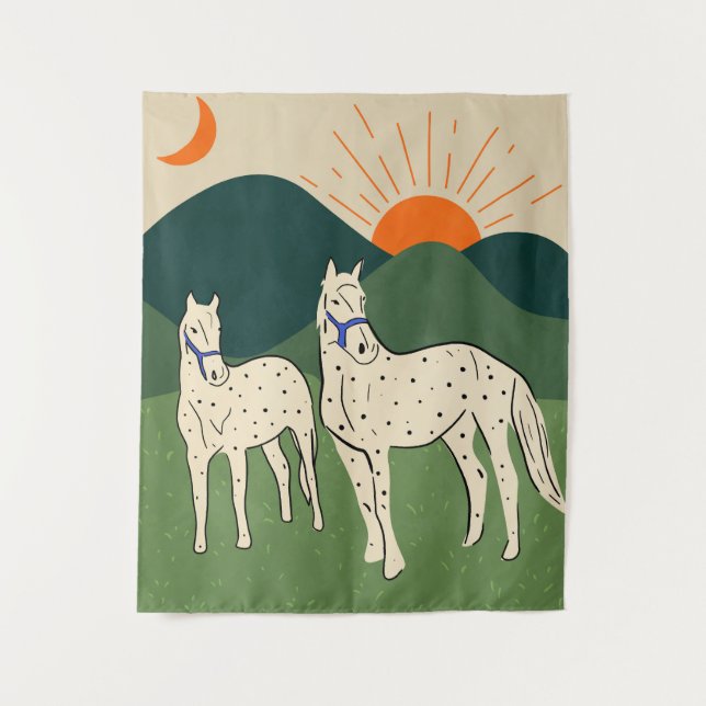 Tapete De Parede Cavalos do planalto (Frente)