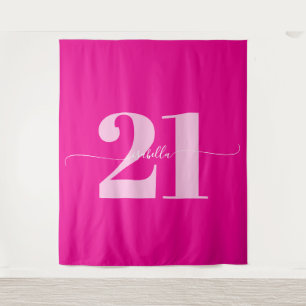 Tapete De Parede Celebração de Aniversário de 21 Anos Rosa