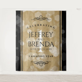 Tapete De Parede Celebração Elegante do 1º Aniversário de Casamento