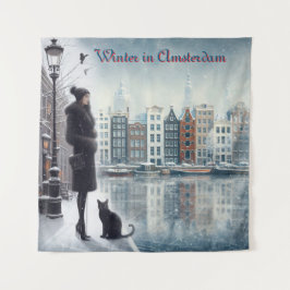 Tapete De Parede Celebrações de inverno na neve, com Kittens