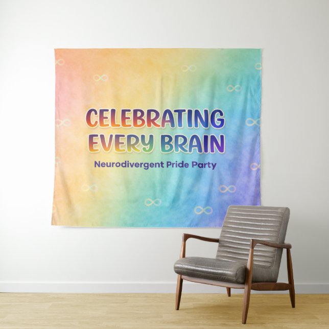Tapete De Parede Celebrating Every Brain Neurodivergent Pride (In Situ (Horizontal))