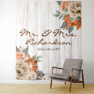 Tapete De Parede Celeiro de Madeira Branco Rústico com Floral Laran