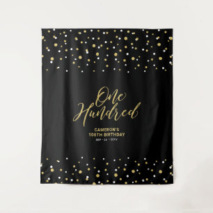 Tapete De Parede Cem Dourado & Preto Fundo de Cena da Festa de 100 