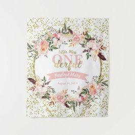 Tapete De Parede Cena de Aniversário Miss ONEderful, Faixa, Boho