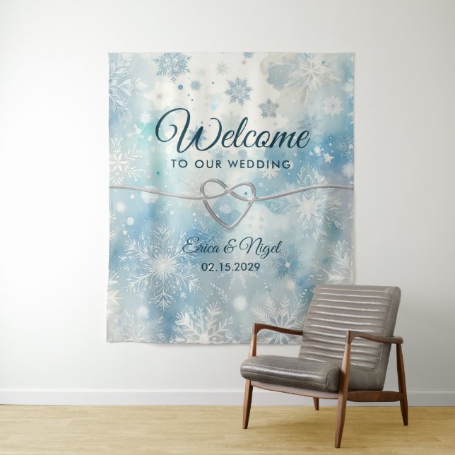 Tapete De Parede Cena de Boas-Vindas de Casamento no Inverno Encant (In Situ)