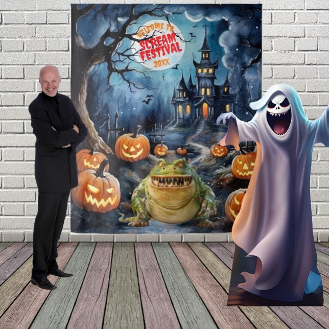 Tapete De Parede Cena de Casa Assombrada Assustadora para o Hallowe (Criador carregado)
