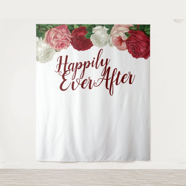 Tapete De Parede Cena de Casamento Feliz para Sempre (Frente)