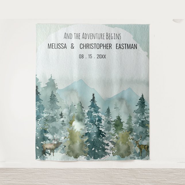 Tapete De Parede Cena de casamento Floresta Mágica para Fotografia (Frente)