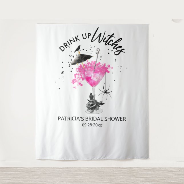 Tapete De Parede Cena de Chá de Noiva das Bruxas do Halloween para  (Frente)