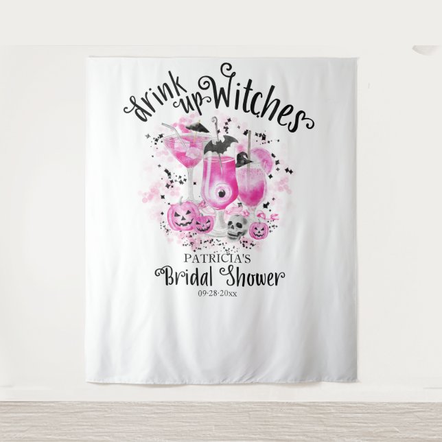 Tapete De Parede Cena de chá de panela de bruxas de Halloween para  (Frente)