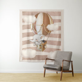 Tapete De Parede Cena de Chuveiro Virtual de Balão de Elefante Neut