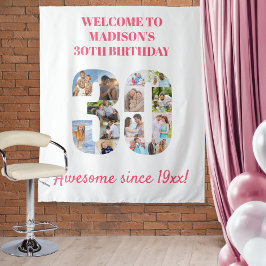 Tapete De Parede Cena de Colagem de Fotos de Festa de Aniversário d