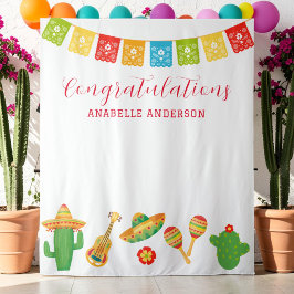 Tapete De Parede Cena de Formatura com Tema de Festa Mexicana