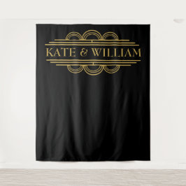 Tapete De Parede Cena de fundo art déco para cabine de fotos de cas