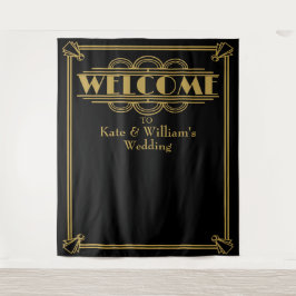 Tapete De Parede Cena de fundo art déco para cabine de fotos de cas