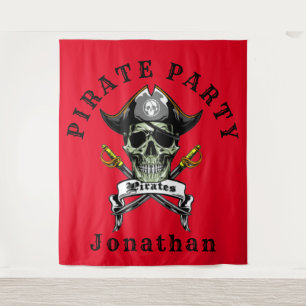 Tapete De Parede Cena de Fundo de Festa Fantasma Caveira Pirata