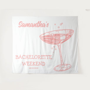 Tapete De Parede Cena de Fundo para Despedida de Solteira Retro Ros