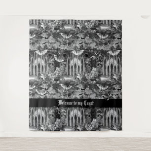 Tapete De Parede Cena de Gravidez Gótica com Morcegos