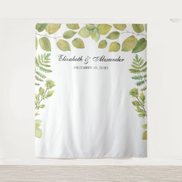 Tapete De Parede Cenário de casamento com folhagem. Fundo de folhag
