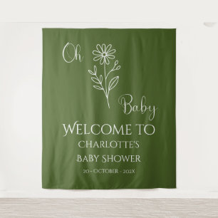 Tapete De Parede Cenário de Chuvinha de Bebê Minimalista Oh Baby Wi