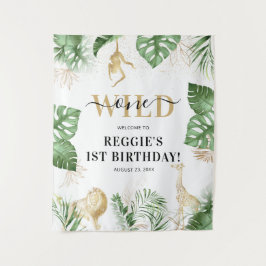 Tapete De Parede Cenário de festa de aniversário de 1 ano Wild One