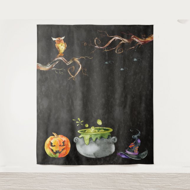 Tapete De Parede Cenário de fundo fotográfico caprichoso de Hallowe (Frente)