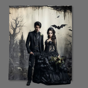 Tapete De Parede Cenas de Moodo Gótico Assombradas Mansão Creme & P