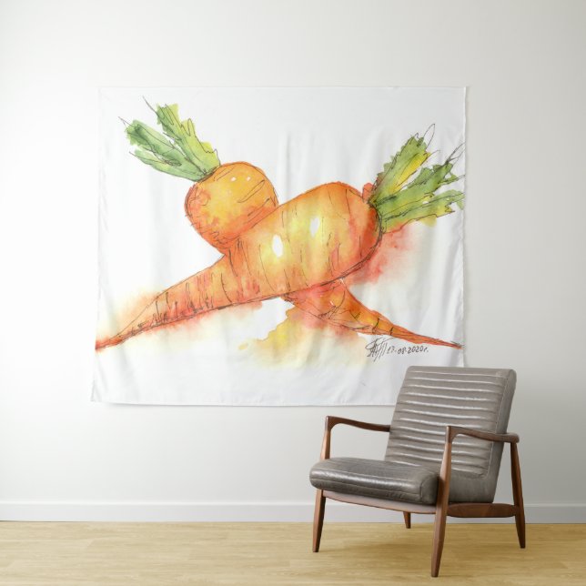 Tapete De Parede Cenoura Laranja Brilhante (In Situ (Horizontal))