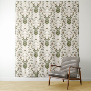 Tapete De Parede Cervo Tribal Boho, Sonhando com Cervo