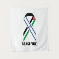 Cessar-Fogo, Israel e Palestina bandeiras de fita