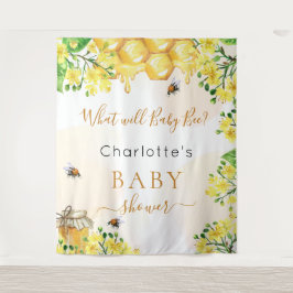 Tapete De Parede Chá de bebê amarelo de revelação do sexo da festa