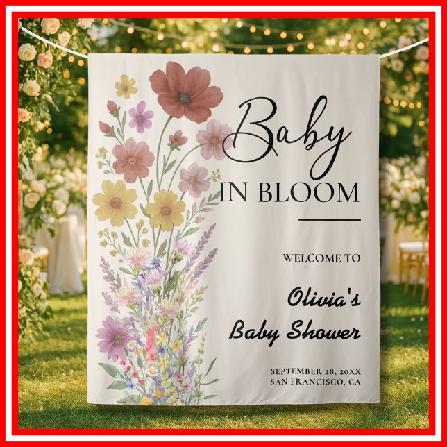 Tapete De Parede Chá de Bebê Baby in Bloom (Criador carregado)