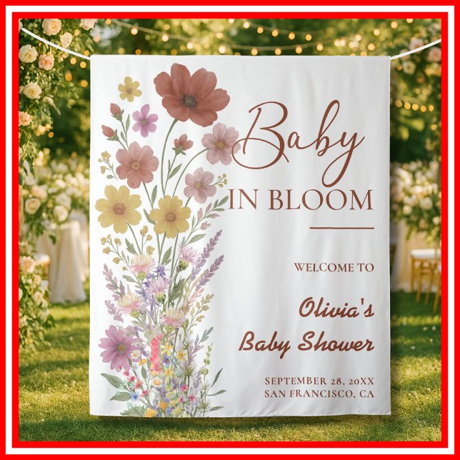 Tapete De Parede Chá de Bebê Baby in Bloom (Criador carregado)