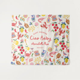 Tapete De Parede Chá de Bebê Ciao Baby Personalizado Italiano