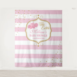 Tapete De Parede Chá de bebê da bailarina com tutu rosa fofo