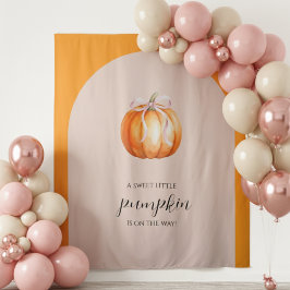 Tapete De Parede Chá de Bebê da Doce Menininha Abóbora