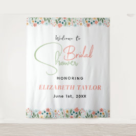 Tapete De Parede Chá de Bebê de Flor Retro Fofa