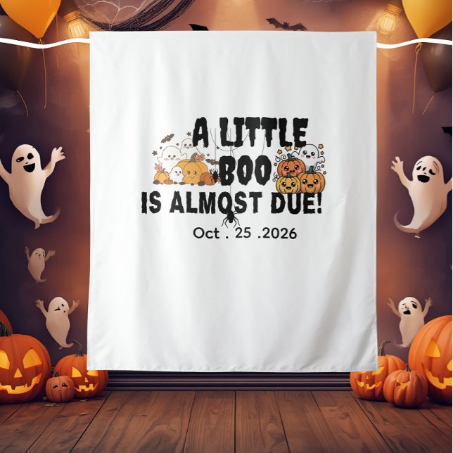Tapete De Parede Chá de bebê engraçado de Halloween personalizado (Criador carregado)