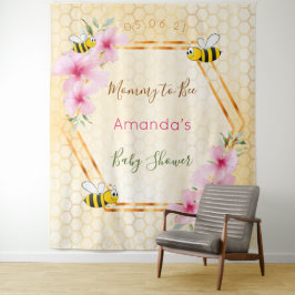 Tapete De Parede Chá de bebê mamãe abelha abelhas favo de mel