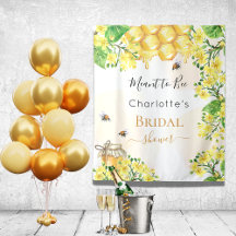 Chá de Bebê Noiva para ser abelha floral amarelo