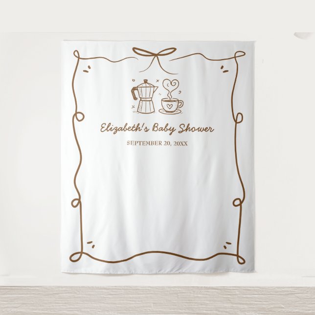 Tapete De Parede Chá de Bebê: O Café Está Cozinhando (Frente)